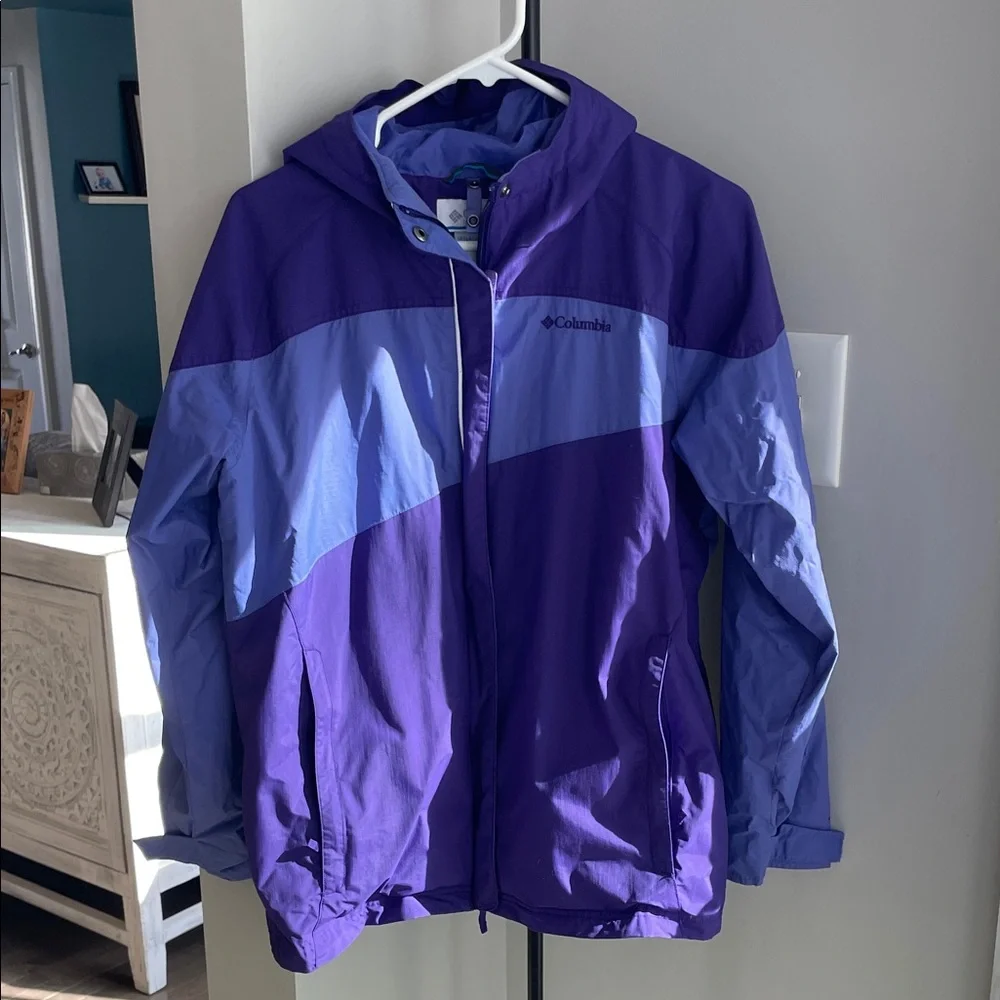 Columbia Kids Two-Tone Purple Raincoat - Picture 1 of 10